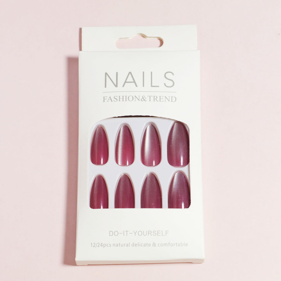 Glossy Almond-Shaped Press-On Nail Set Kalsten 1787225031