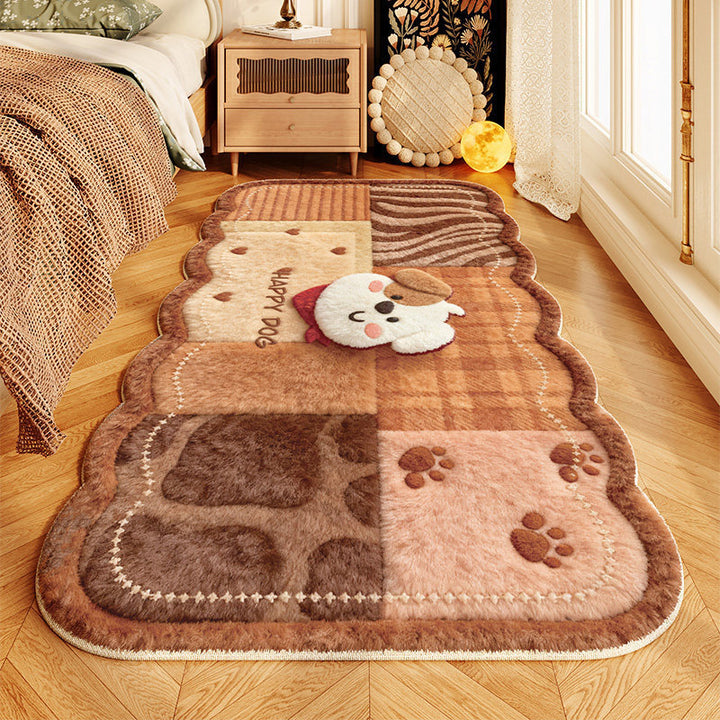 Adorable Dog-Themed Plush Bath Rug