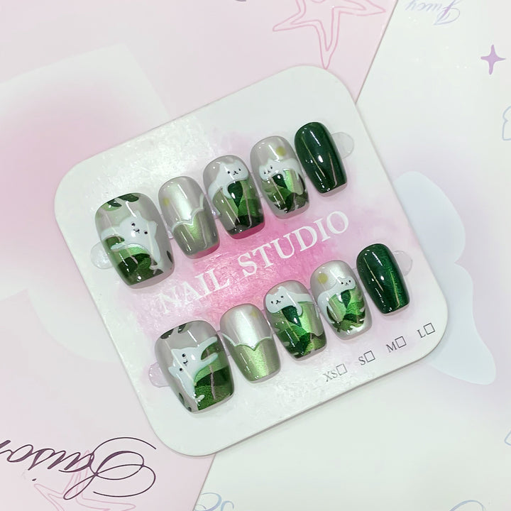 Creative Nail Art Set with Botanical Designs Kalsten