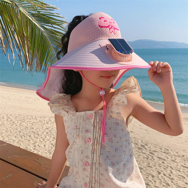 Ssun hat with solar mini fan, UV protection and wide neck protection Kalsten