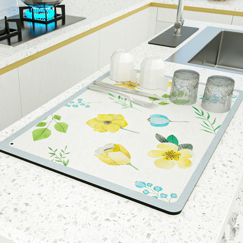 Floral Pattern Kitchen Mat Kalsten
