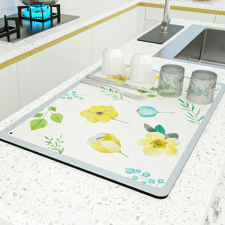 Floral Pattern Kitchen Mat Kalsten