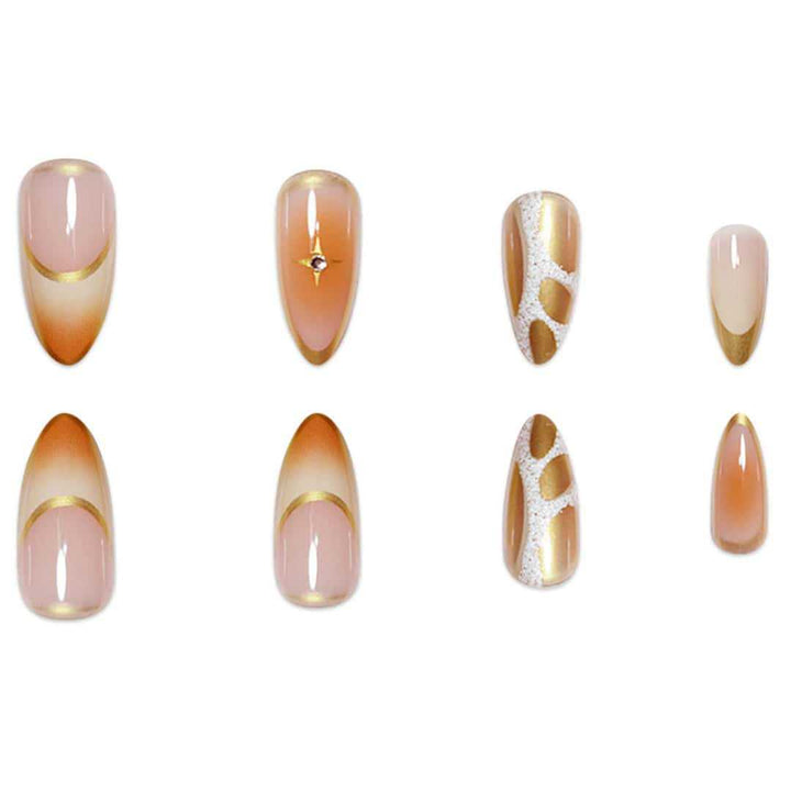 Premium Stiletto Nail Extensions with Artistic Design Kalsten