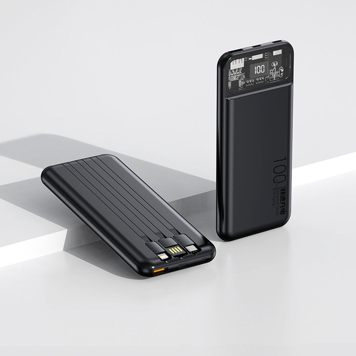 Portable power bank with multifunctional cable system and digital display Kalsten
