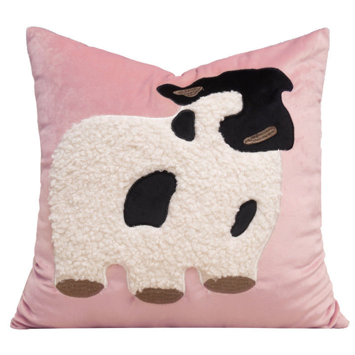 Animal Theme Decorative Plush Pillow Cover