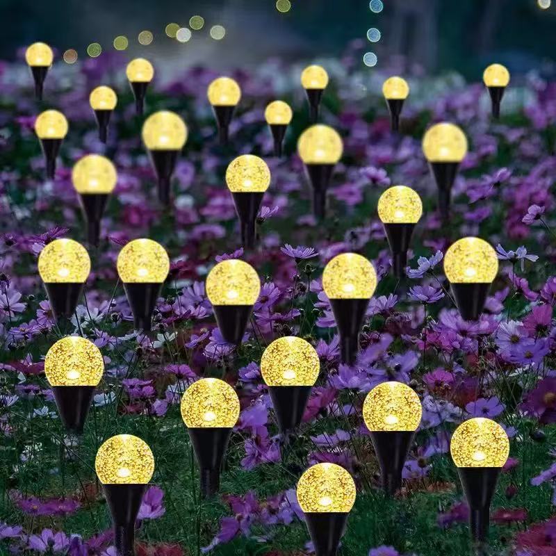 Crescent Moon Solar Garden Stake Lights With Textured Acrylic Diffuser And Warm White LED Kalsten