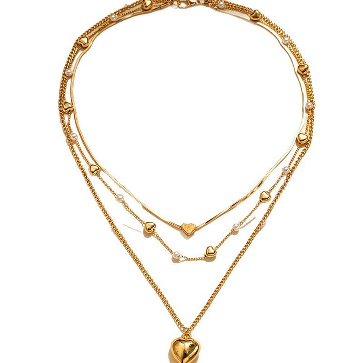 Heart-Shaped Layered Necklace Kalsten
