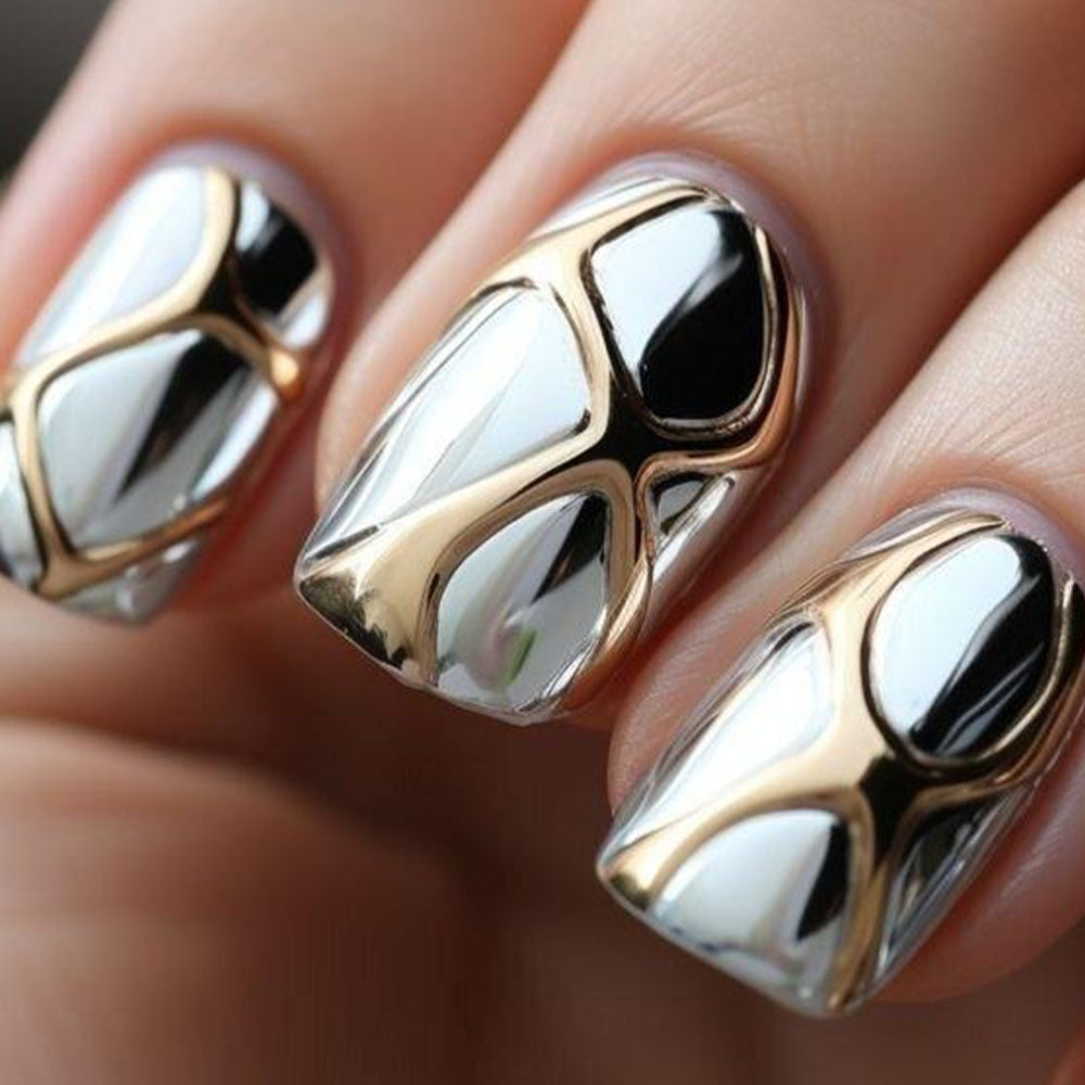 Artificial nails with elegant 3D pattern Kalsten