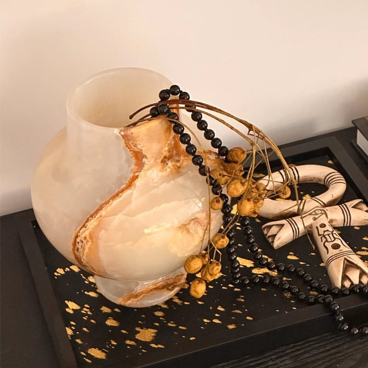 Elegant Decorative Marble-Inspired Vase