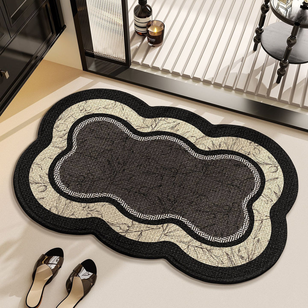 Floral Patterned Bathroom Rug