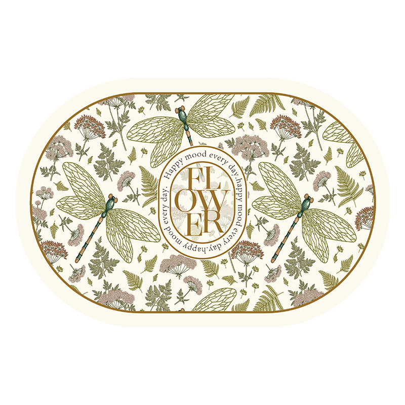 Floral Patterned Decorative Area Mat