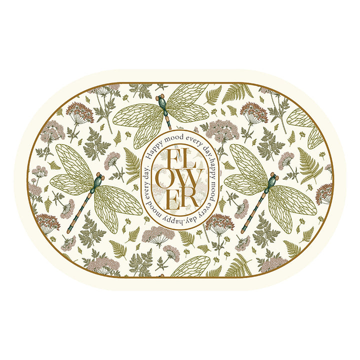 Floral Patterned Decorative Area Mat