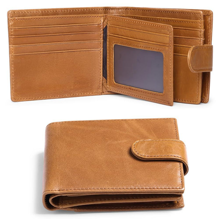 Classic RFID-Blocking Leather Bi-Fold Wallet Kalsten