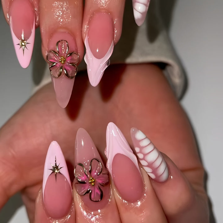 Decorative Floral Art Press-On Nails Kalsten