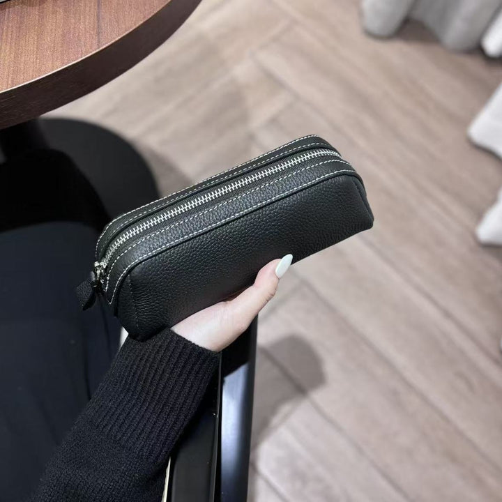 Textured Leather Pencil Case