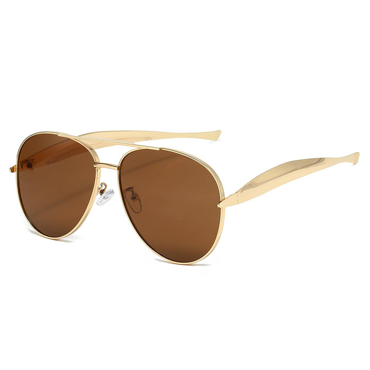 Chic Aviator Sunglasses with Stylish Metal Accents Kalsten