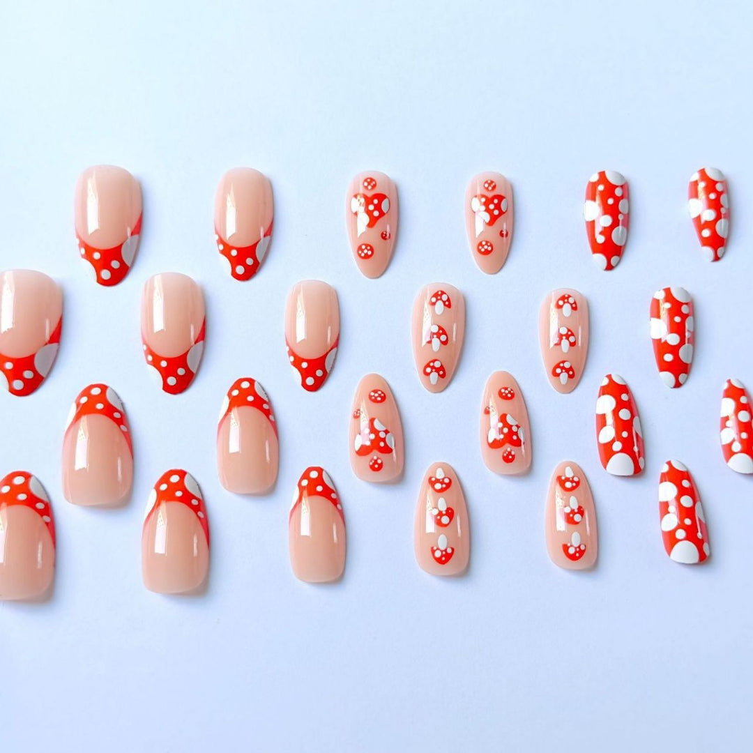 Whimsical Mushroom-Themed Nail Art Kit
