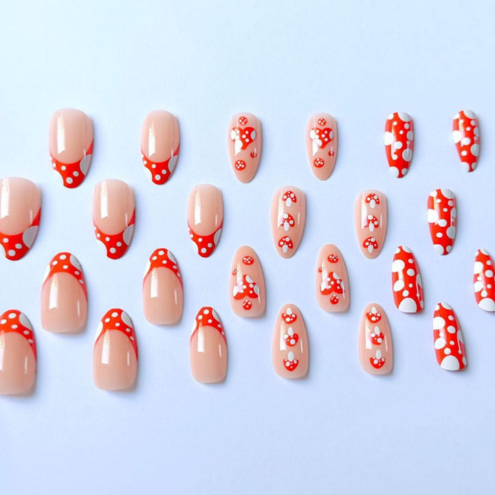 Whimsical Mushroom-Themed Nail Art Kit
