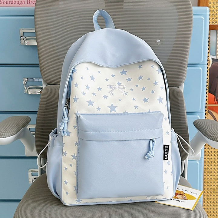 Cartoon-Themed Star-Patterned Backpack Kalsten