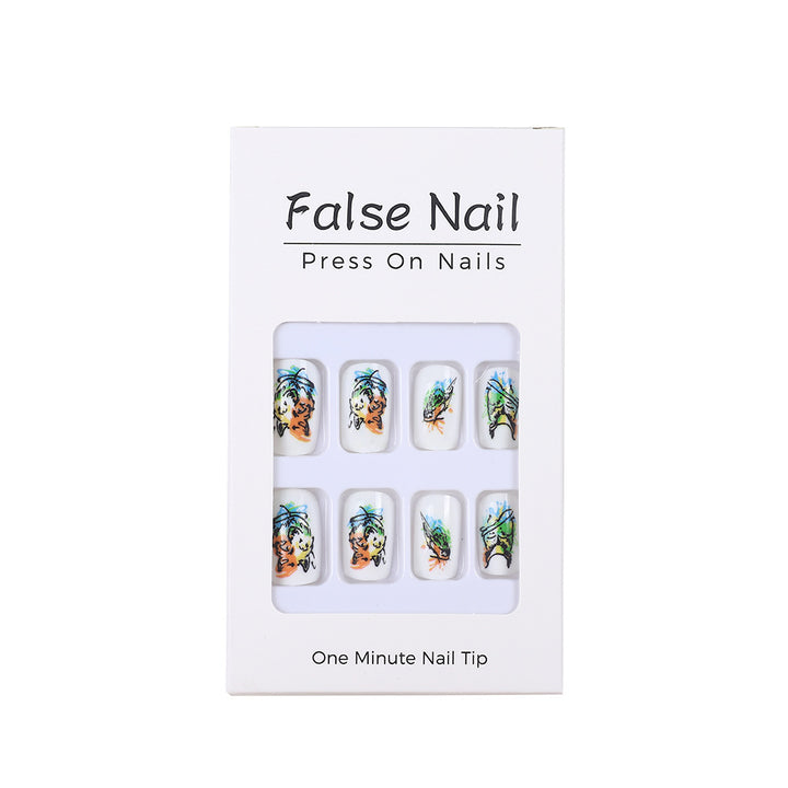 Artistic Animal Motif Press-On Nail Set Kalsten