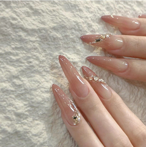 Decorative Stiletto Press-On Nails with Elegant Detailing Kalsten