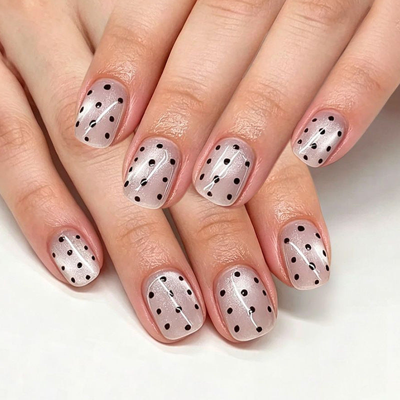 Elegant Dot Pattern Nail Art Enhancements Kalsten