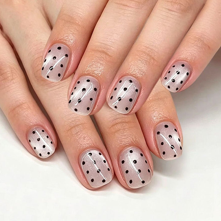 Elegant Dot Pattern Nail Art Enhancements Kalsten