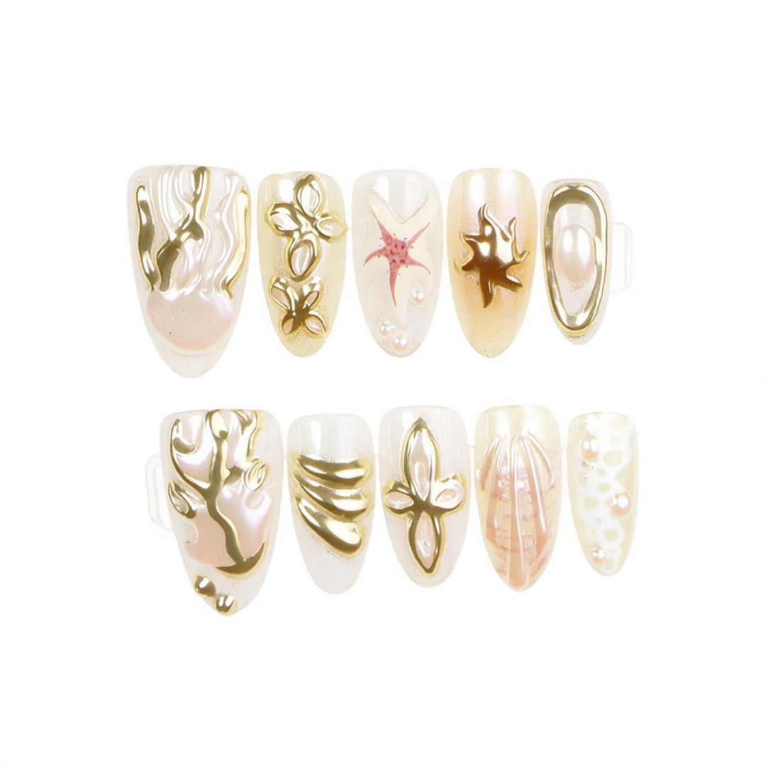 Artistic Press-On Nail Art Kalsten