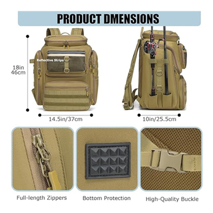 Tactical Multi-Compartment Fishing Backpack Kalsten