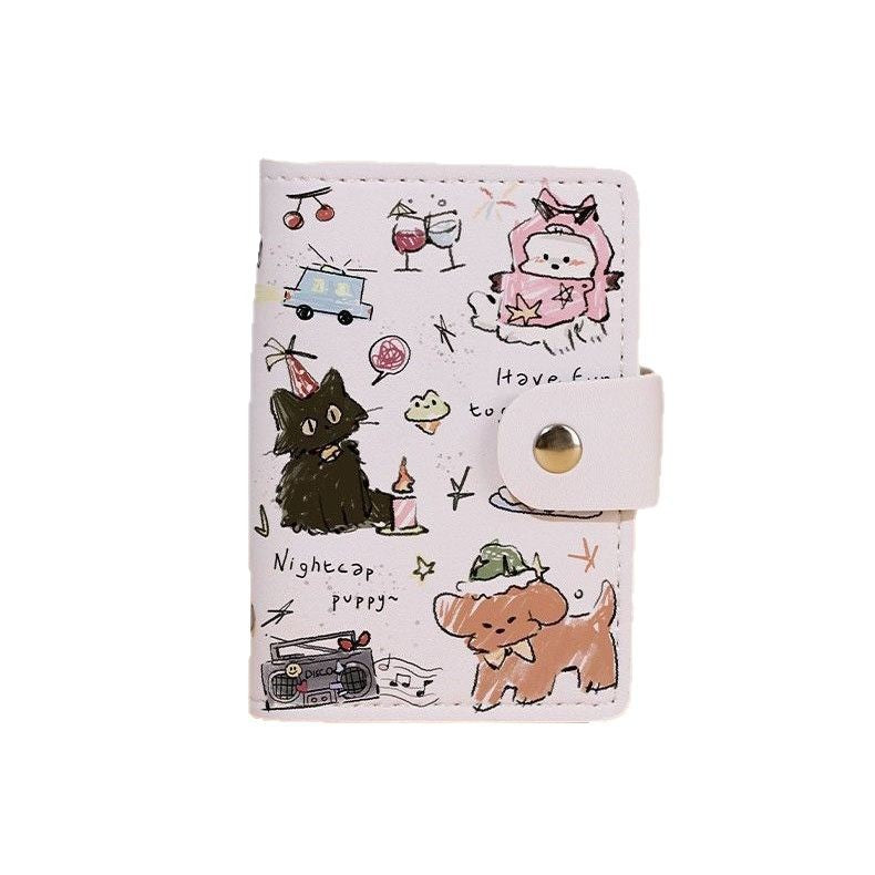Cute Cartoon Cat-Themed Passport Holder Kalsten