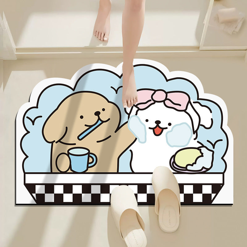 Cartoon Animal Design Bath Mat Kalsten