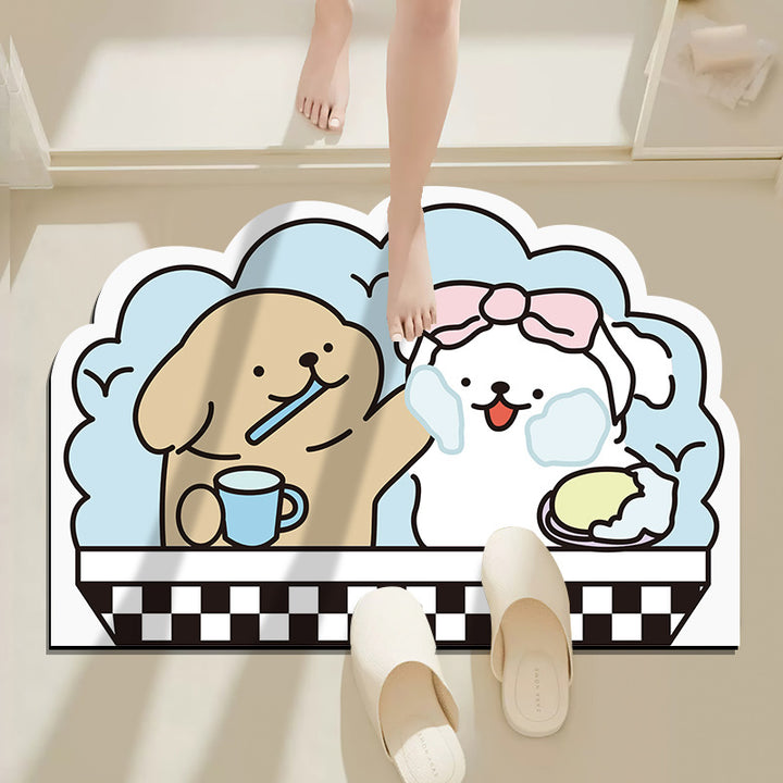 Cartoon Animal Design Bath Mat Kalsten