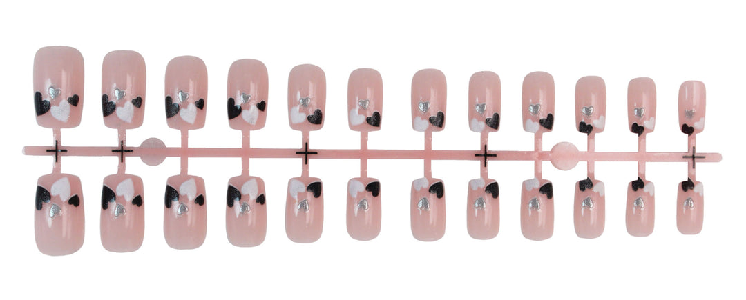 Creative artificial nail set with romantic heart designs Kalsten