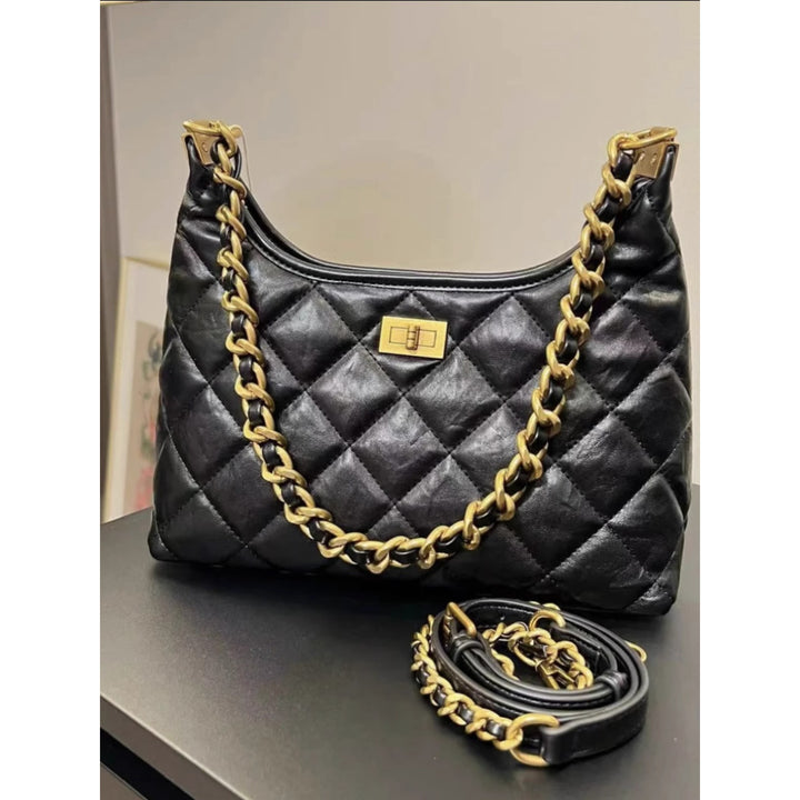 Elegant Quilted Shoulder Bag Kalsten