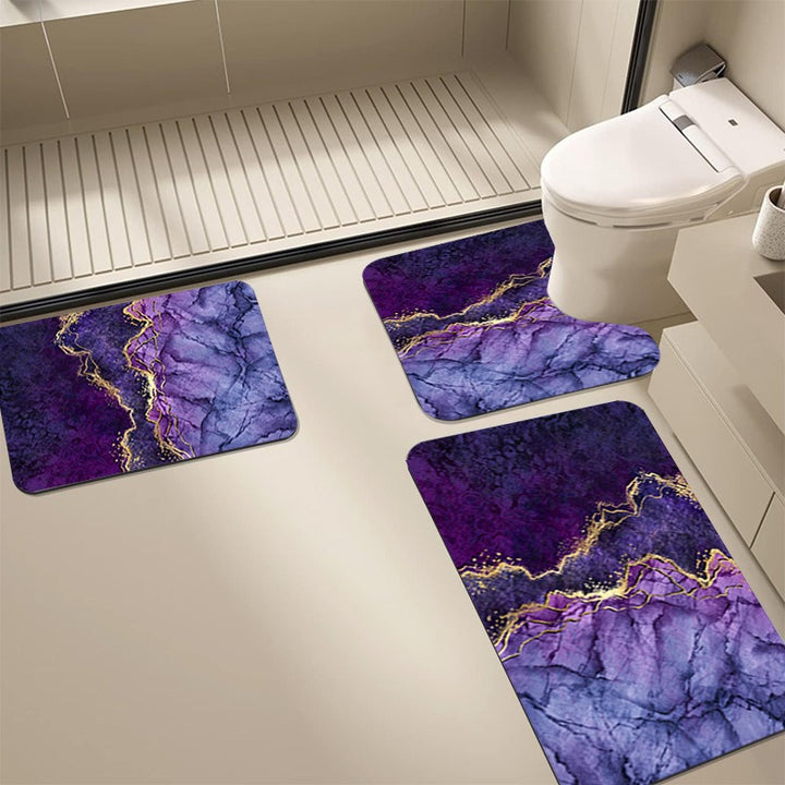 Abstract Bathroom Mat Set
