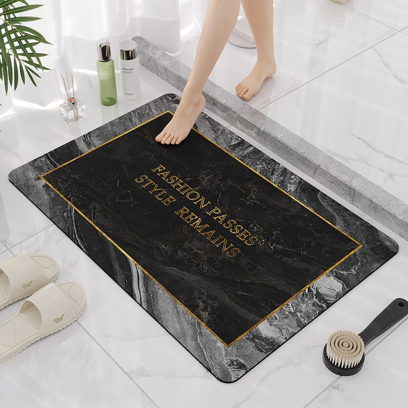 Elegant Marble Design Bathroom Mat Kalsten