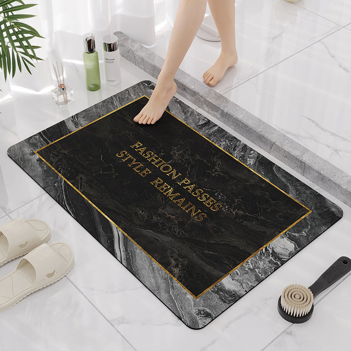 Elegant Marble Design Bathroom Mat Kalsten