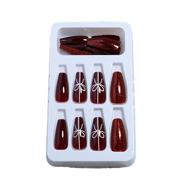 Artistic Glittery Press-On Nail Set Kalsten