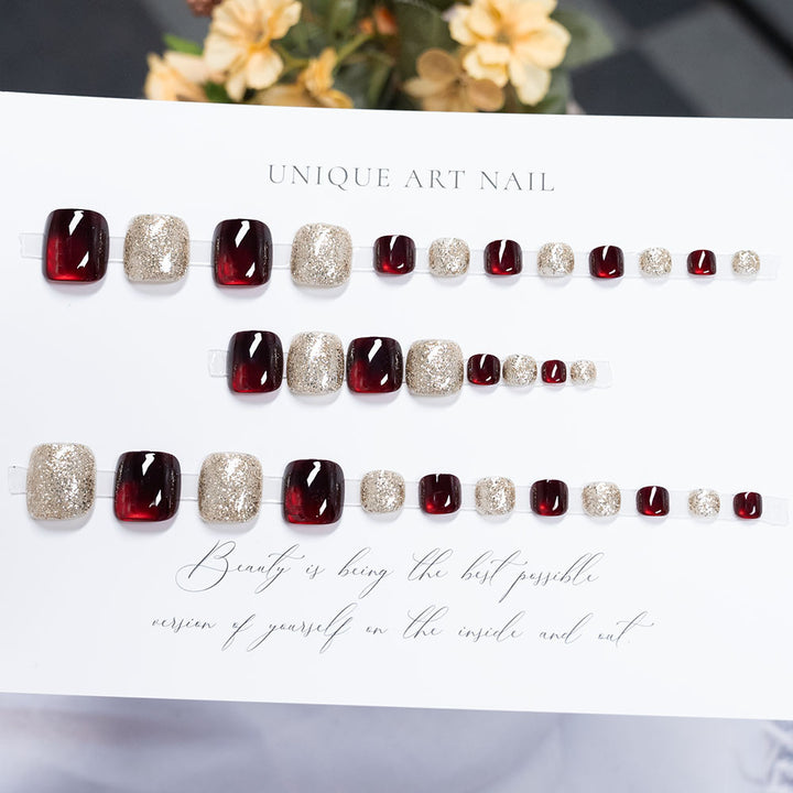 Glamorous Glitter Toe Nail Art Kalsten