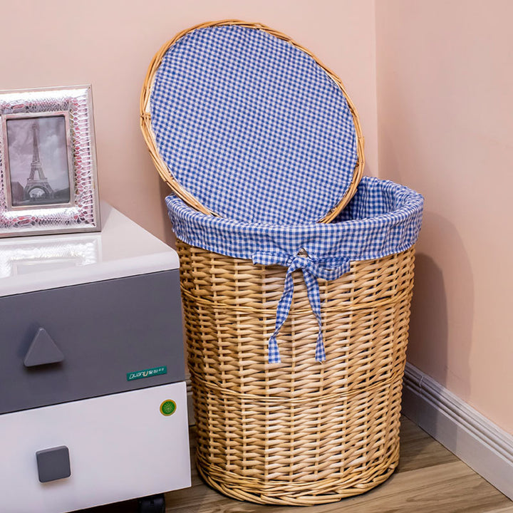 Decorative Wicker Laundry Basket Kalsten