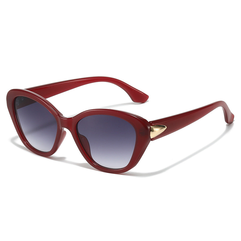 Stylish Cat-Eye Sunglasses with Elegant Gold Detail Kalsten