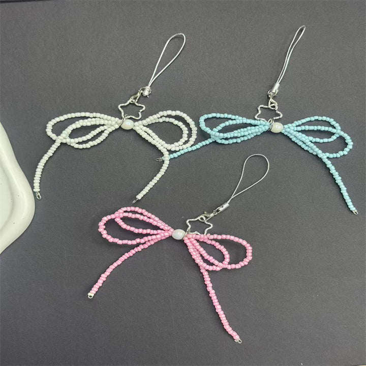 Decorative Beaded Bow Phone Charm Kalsten