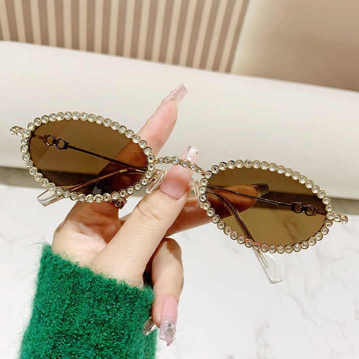 Ladies Designer Eyewear Frame with Extravagant Pearl Frame Kalsten