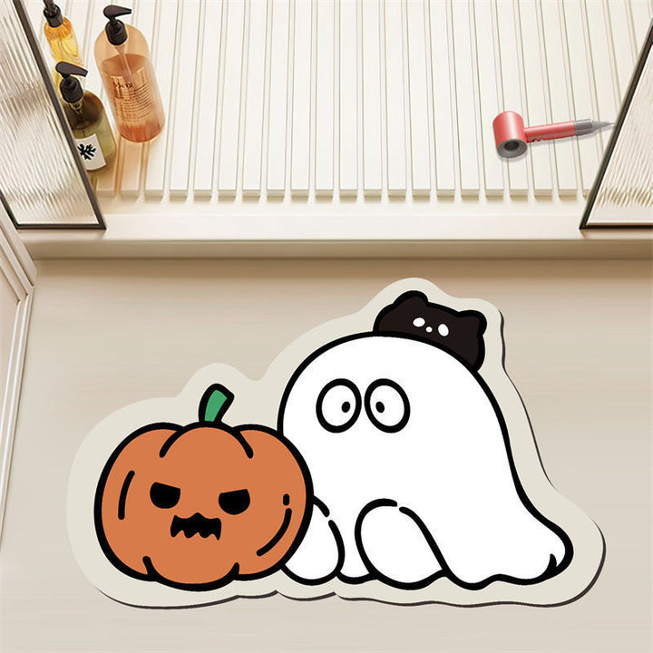 Creative Halloween-Themed Bath Mat