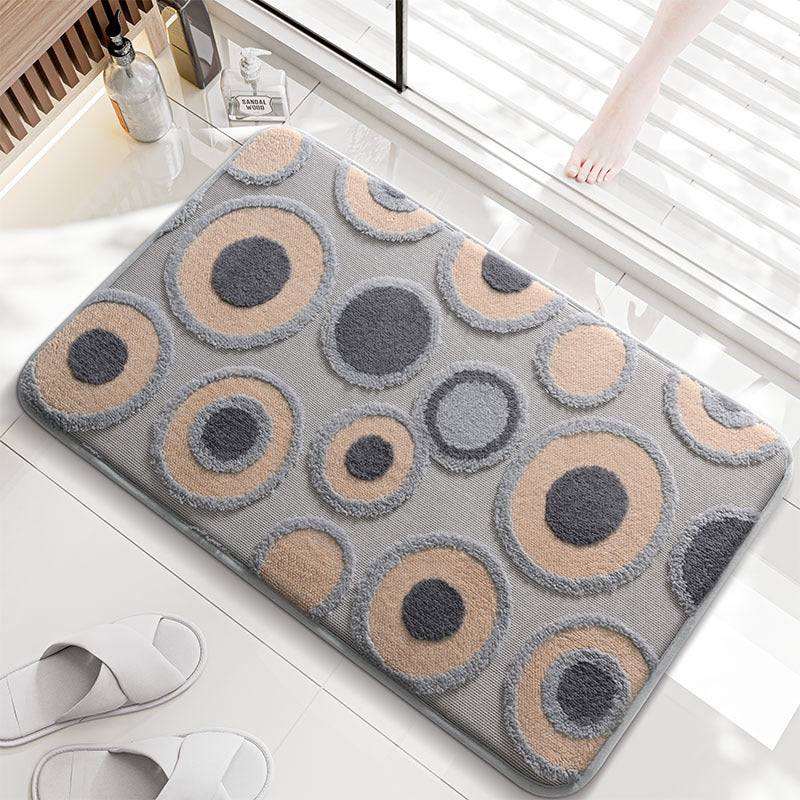 Decorative Circular Pattern Bath Mat Kalsten