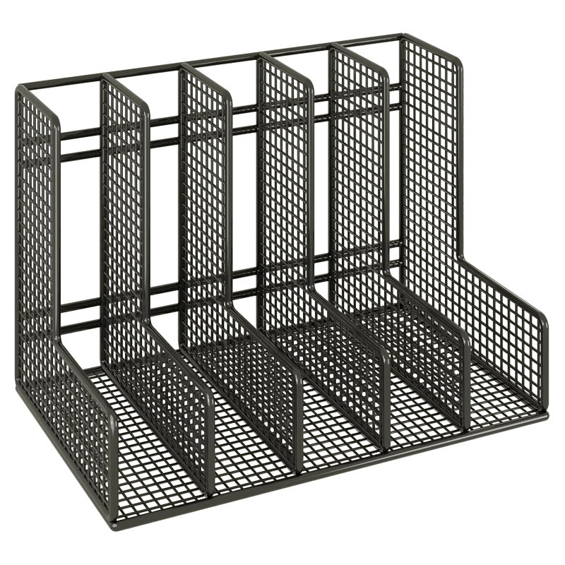 Mesh Grid Desktop File Organizer with Adjustable Vertical Dividers