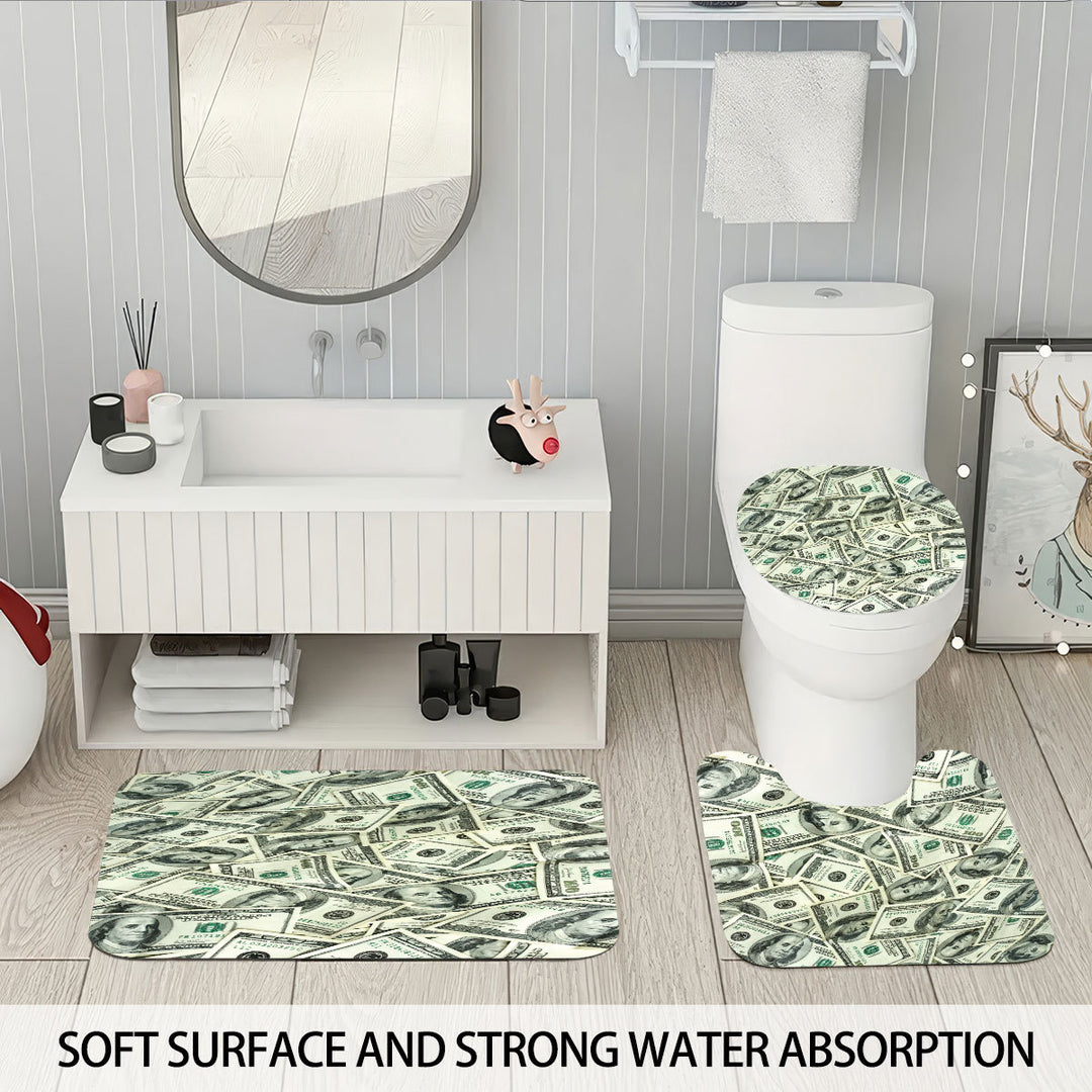 Digital Dollar Bill Bathroom Set Kalsten