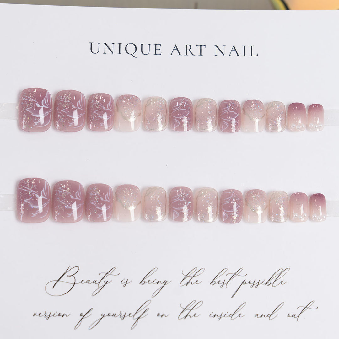 Artistic Floral Nail Enhancement