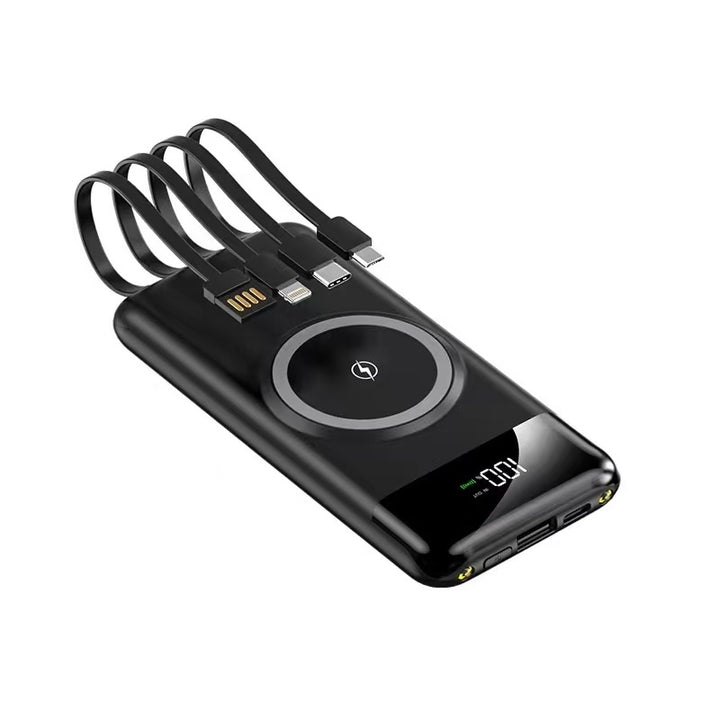 Portable power bank with wireless charging function and multifunction cable Kalsten