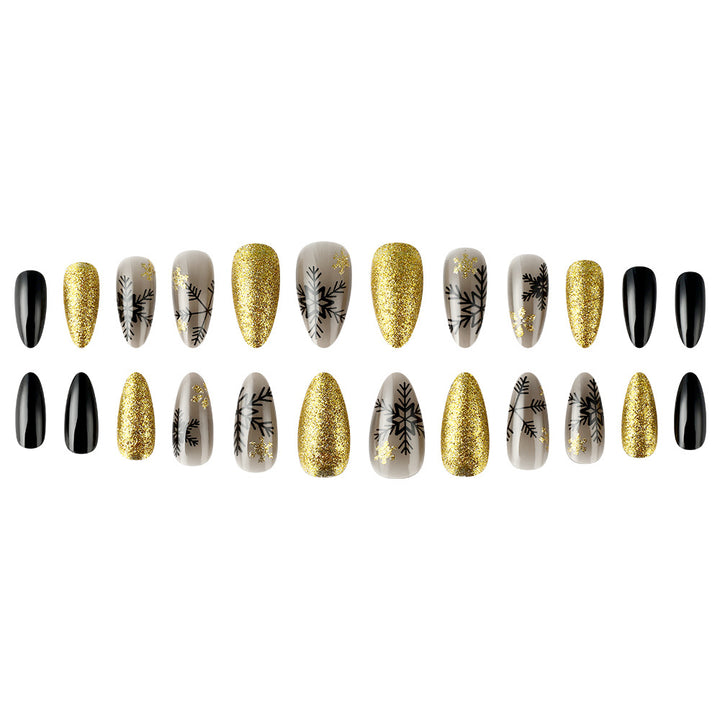Elegant Winter-Themed Press-On Nail Set Kalsten